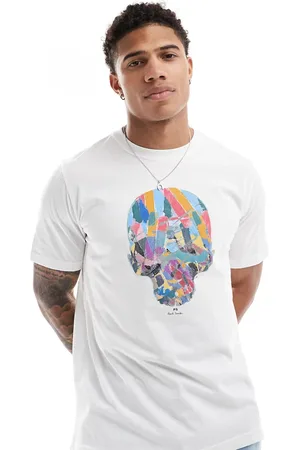 Paul Smith – T-Shirt in mit Totenkopf-Print