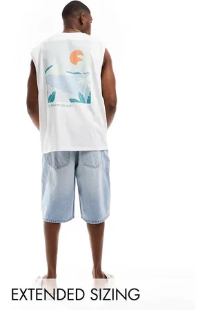 ASOS – Oversize-Tanktop in mit Landschaftsprint auf dem Rücken