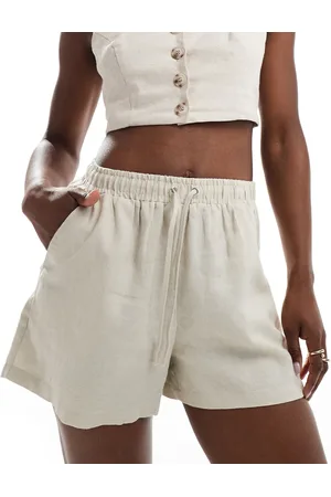 NA-KD – Shorts aus Leinen in Beige