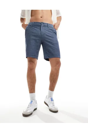 Only & Sons – Chino-Shorts in meliertem aus Leinenmix