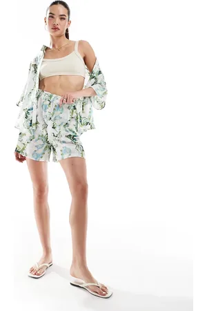 Object – Relaxed Fit Shorts mit Ozean-Marmor-Print, Kombiteil