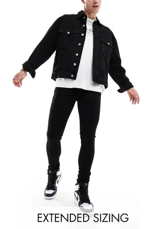 ASOS – Schwarze Sprayon-Jeans mit Powerstretch