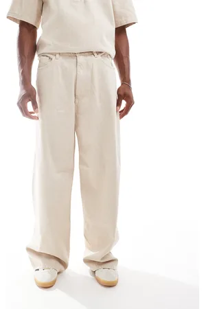 Weekday – Astro – Schwere Leinenhose in Beige