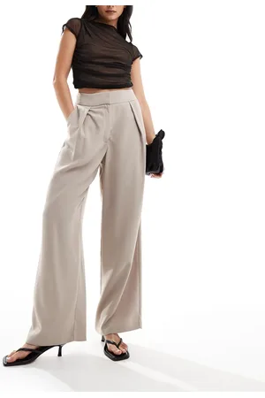 River Island – Hose in Beige mit weitem Bein