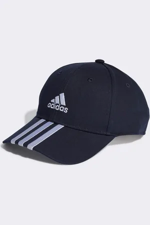 adidas – Baseballkappe in Marineblau mit den 3 Streifen