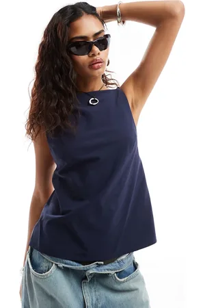 Weekday – Fleur – Hochgeschlossenes Camisole in mit freiem Rücken