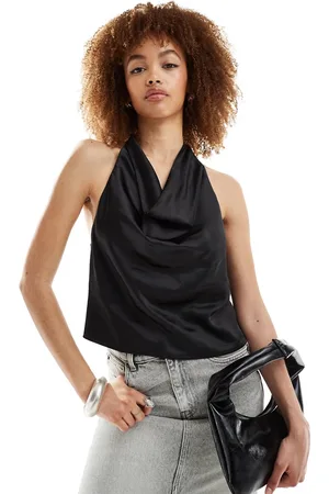 Weekday – Kathy – Neckholder-Oberteil aus Satin in