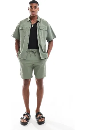 JACK & JONES – Shorts aus Nylon in Khaki, Kombiteil