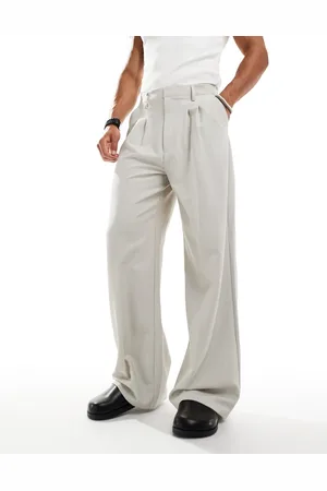 COLLUSION – Elegante Hose in Steinbeige mit lockerem, weitem Schnitt