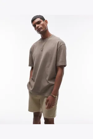Topman – Oversize-T-Shirt in verwaschenem Khaki