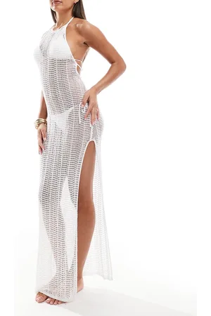 ASOS – Gehäkeltes Maxi-Strandkleid in mit Neckholder