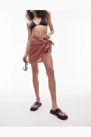 Topshop – Strukturierter Strand-Sarong in Blush