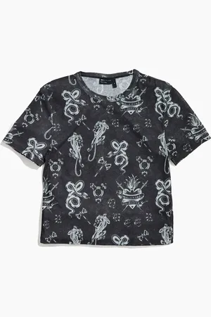 ASOS – PRIDE – Knapp geschnittenes Unisex-T-Shirt aus Netzstoff in mit Print