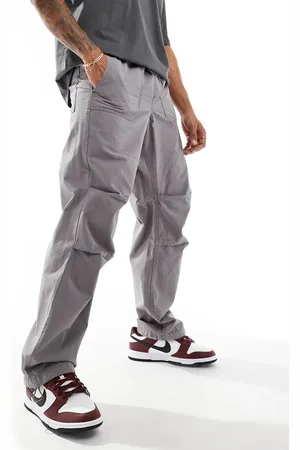 SELECTED – Lockere Ripstop-Hose in mit elastischem Bund