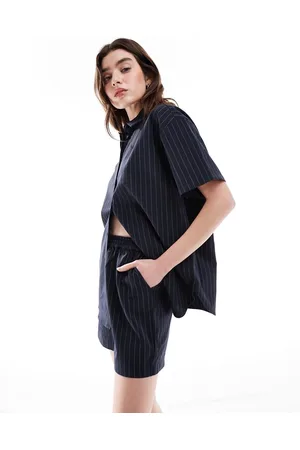 JDY – Oversize-Shorts in mit Nadelstreifen, Kombiteil
