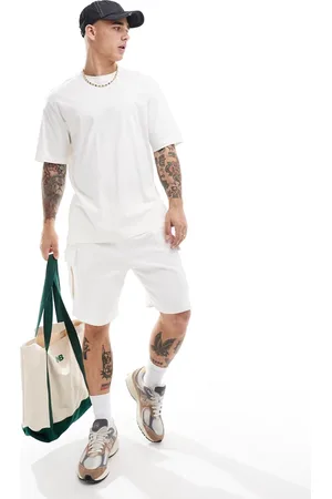 Only & Sons – Oversize-T-Shirt in verwaschenem Steinbeige, Kombiteil