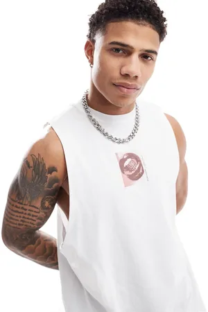 ASOS – Locker geschnittenes Tanktop in mit Print auf der Vorderseite