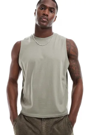 ASOS – Kastiges Tanktop in Khaki