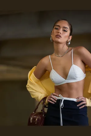 ASOS – Bustier mit mehrfarbigen Streifen, Kombiteil