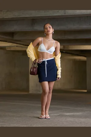 ASOS – Mehrfarbiger Rock mit doppeltem Bund, Kombiteil
