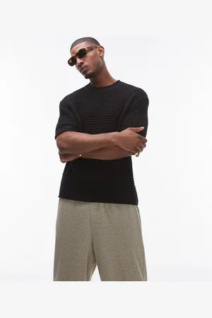 Topman – T-Shirt in aus Häkelstrick
