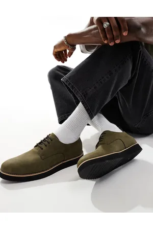 Truffle Collection – Lässige Schnürschuhe aus khakifarbenem Wildleder