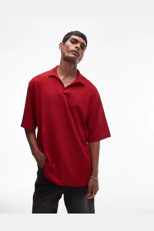 Topman – Kurzärmliges Hemd in mit Häkelmuster