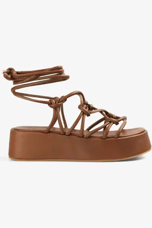 SCALPERS – Roma – Sandalen in Natur mit Plateausohle