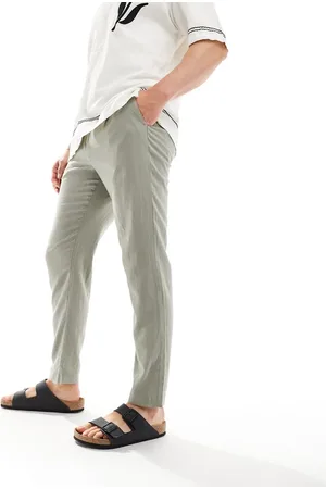 New Look – Hose aus Leinenmix in Khaki