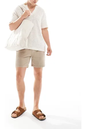 Only & Sons – Sweat-Shorts in verwaschenem Beige