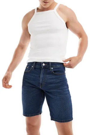 Only & Sons – Jeans-Shorts in Mittelblau mit normaler Passform