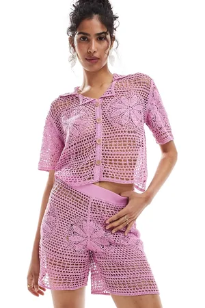 MANGO – Gehäkelte Shorts in , Kombiteil