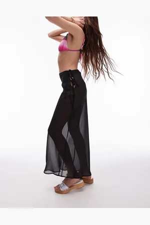 Topshop – Transparenter, fließender Strandrock in