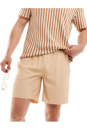 Only & Sons – Plissierte Schlupf-Shorts in Beige