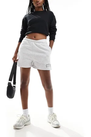The Couture Club – Shorts in meliert mit „CTRE“-College-Print