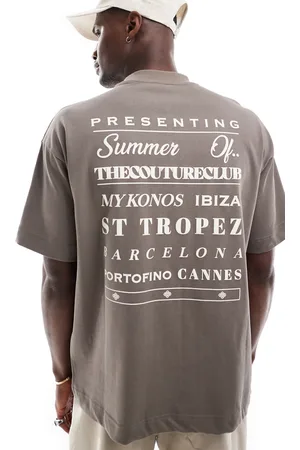 The Couture Club – Oversize-T-Shirt in mit „Summer Tour“-Print