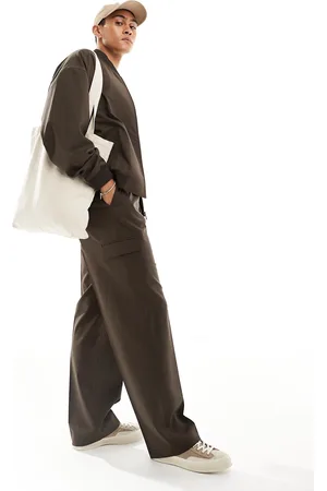 ASOS – Elegante Cargohose in mit weitem Schnitt und Taschendetails, Kombiteil