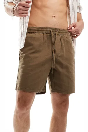 Only & Sons – Schlupfshorts aus Leinen in verwaschenem