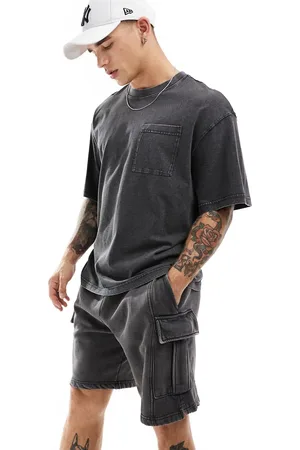 Only & Sons – T-Shirt in verwaschenem Schwarz mit extremer Oversize-Passform, Kombiteil