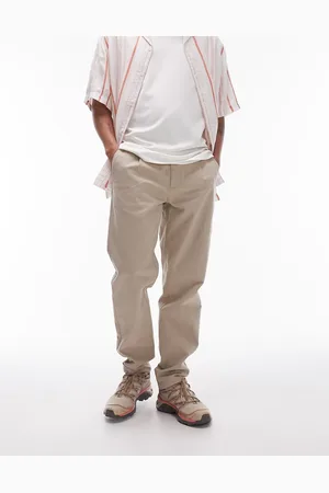 Topman – Schmal zulaufende Chinohose in Stein
