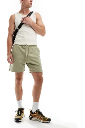 Only & Sons – Jersey-Shorts in Salbeigrün mit elastischem Bund