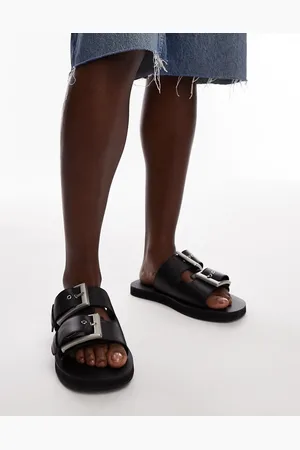 Topshop – Kiara – Ledersandalen in mit klobigen Schnallen