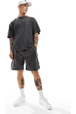 Only & Sons – Cargo-Shorts aus Sweatstoff in verwaschenem , Kombiteil