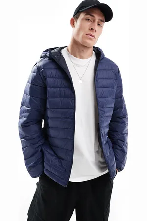 JACK & JONES – Steppjacke mit Kapuze in