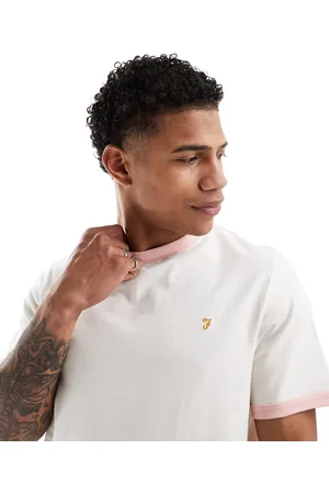 Farah – Ringer – T-Shirt in gebrochenem