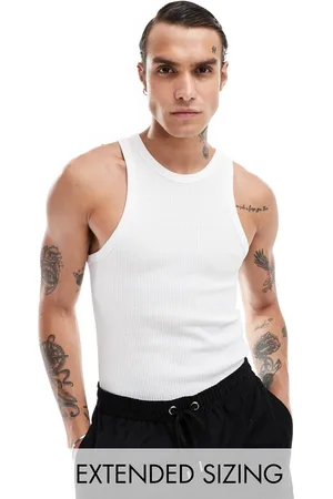 ASOS – Weißes Struktur-Muskelshirt
