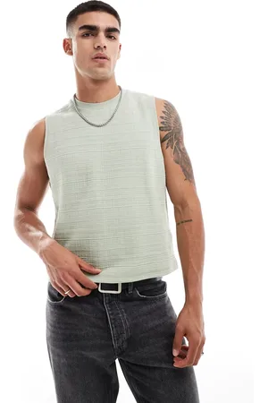 ASOS – Tanktop in Salbeigrün mit Rundhalsausschnitt