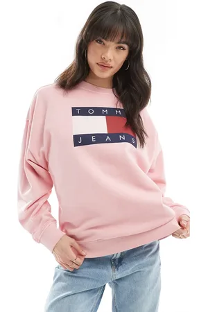 Tommy Hilfiger – Sweatshirt in verwaschenem mit Flaggenlogo