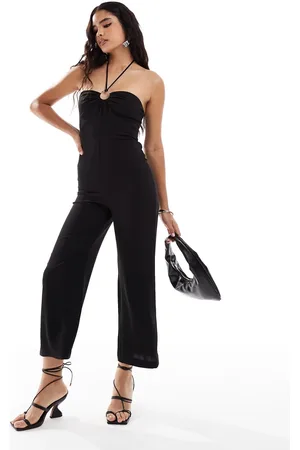MANGO – Neckholder-Jumpsuit in mit Ringdetail