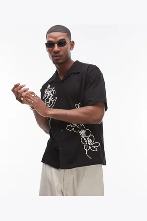 Topman – Oversize-Hemd in aus Jersey mit durchgehender Knopfleiste